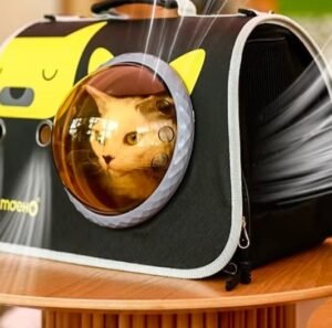 Transportadora Tipo Cápsula para Gatos / Perros / Mascotas Pequeñas con Ventana Panorámica