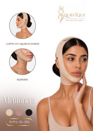 Mentonera Invisible con Abertura para Orejas – Compresión Media
